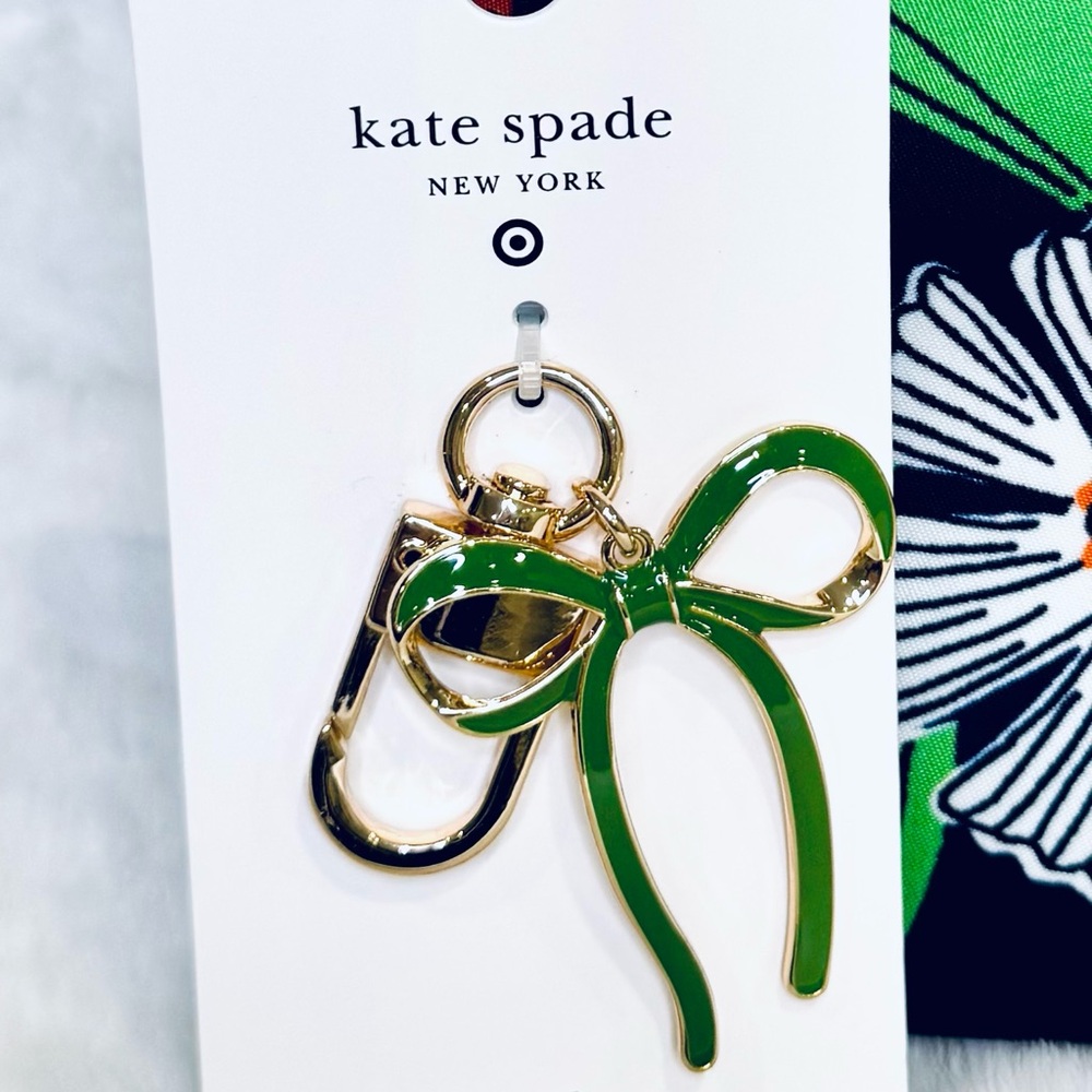 Kate Spade x Target BOW bag charm, limited edition collectible novelty green NWT